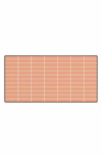 Deny Designs Grid XXV Peach Fuzz Desk Mat