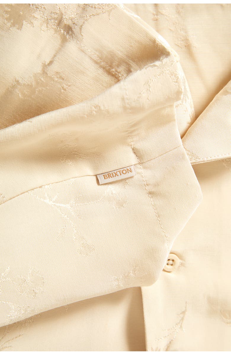 Brixton Floral Jacquard Camp Shirt, Alternate, color, Whitecap Floral Jacquard