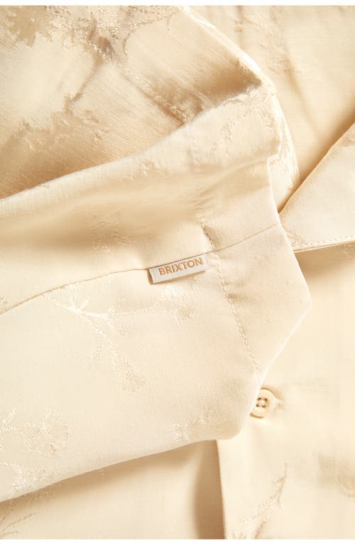Brixton Floral Jacquard Camp Shirt In Whitecap Floral Jacquard