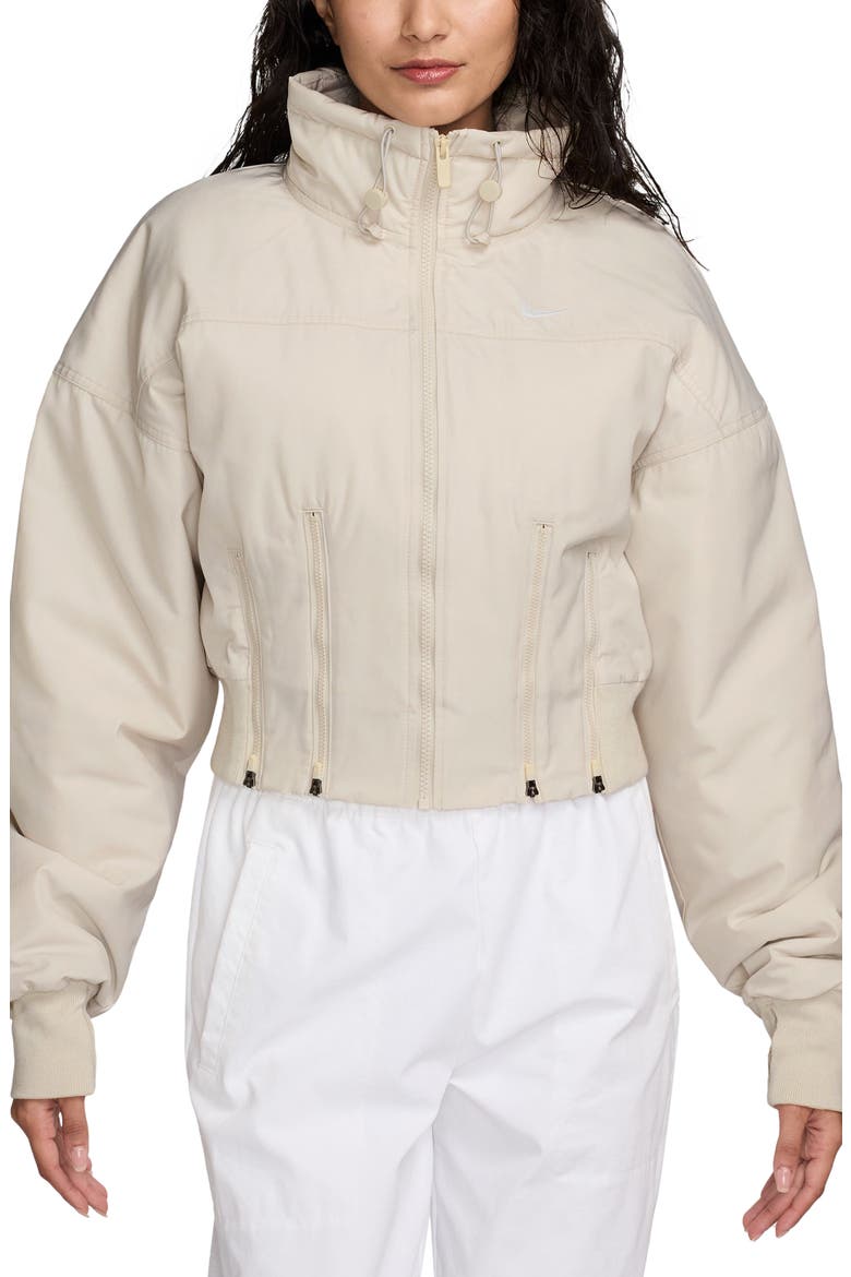 Sportswear Collection Repel Jacket, Main, color, LIGHT OREWOOD BROWN/ WHITE