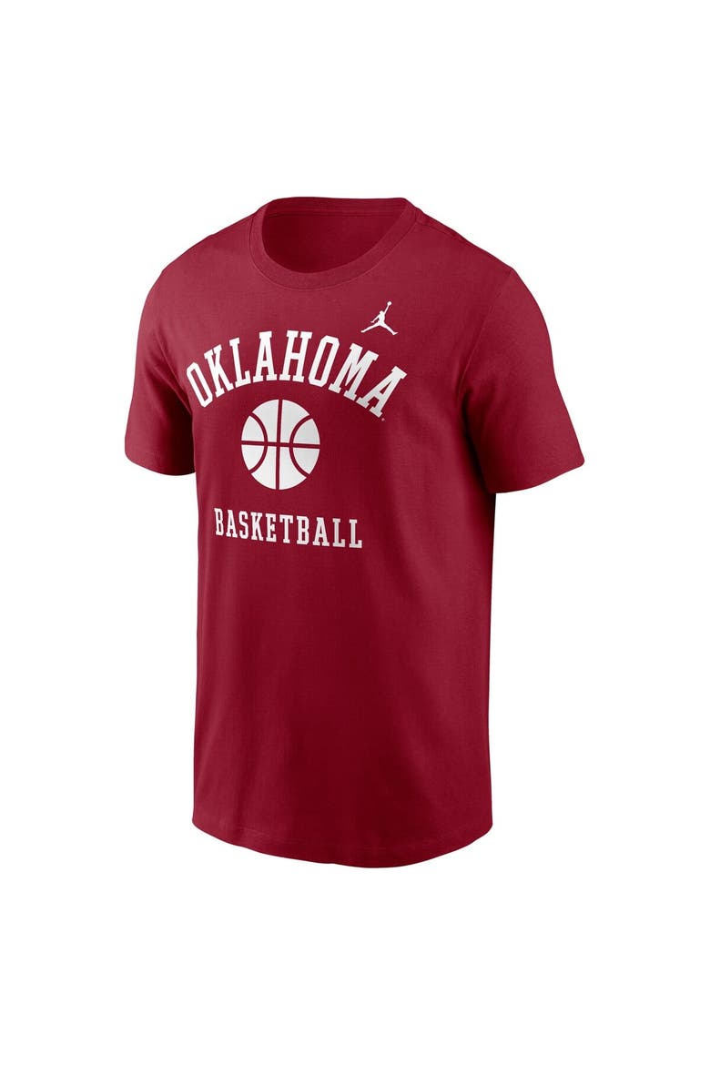 Men's Jordan Brand Crimson Oklahoma Sooners Basketball Icon T-Shirt, Alternate, color, Crimson