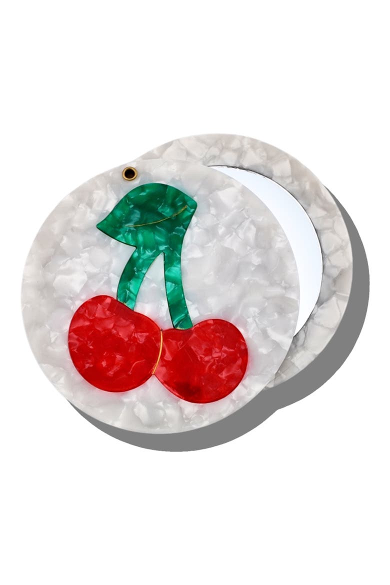 Cherry Jaw Clip & Mirror Set (Nordstrom Exclusive), Alternate, color, RED