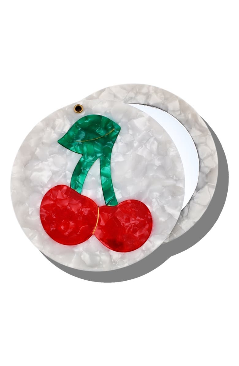 Solar Eclipse Cherry Jaw Clip & Mirror Set, Alternate, color, Red