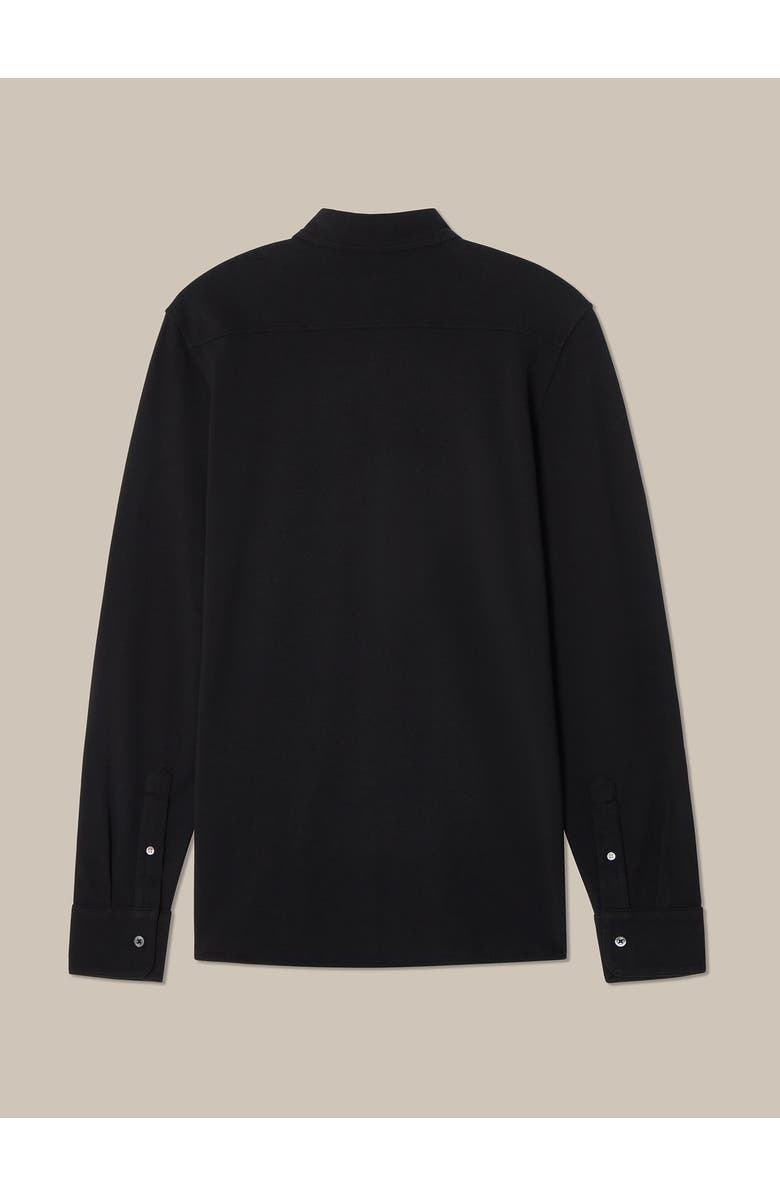 Robert Talbott Foster Long Sleeve Knit Shirt, Alternate, color, Black