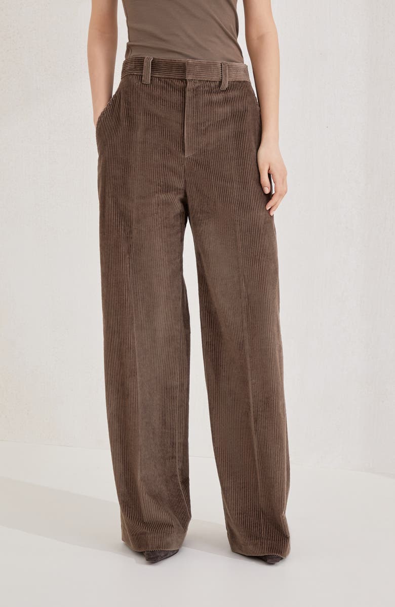 Brunello Cucinelli Loose trousers, Alternate, color, Brown