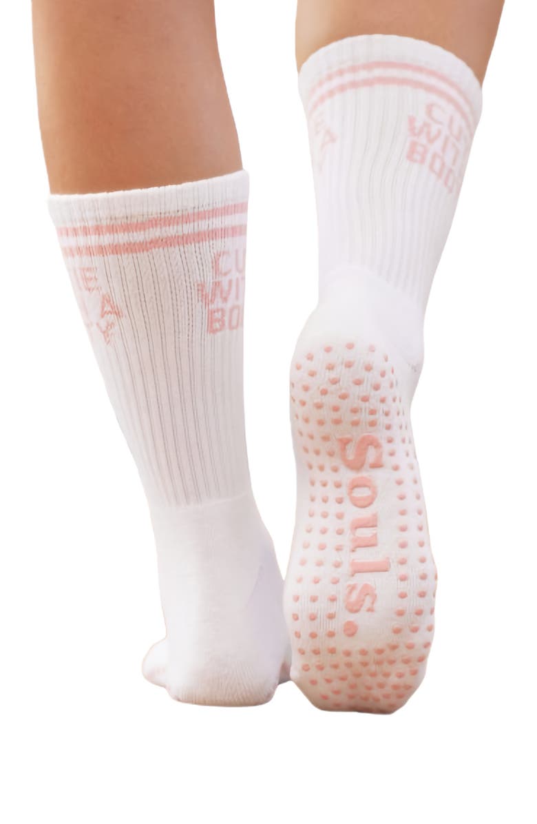 Souls. Cutie Crew Grip Socks, Alternate, color, White