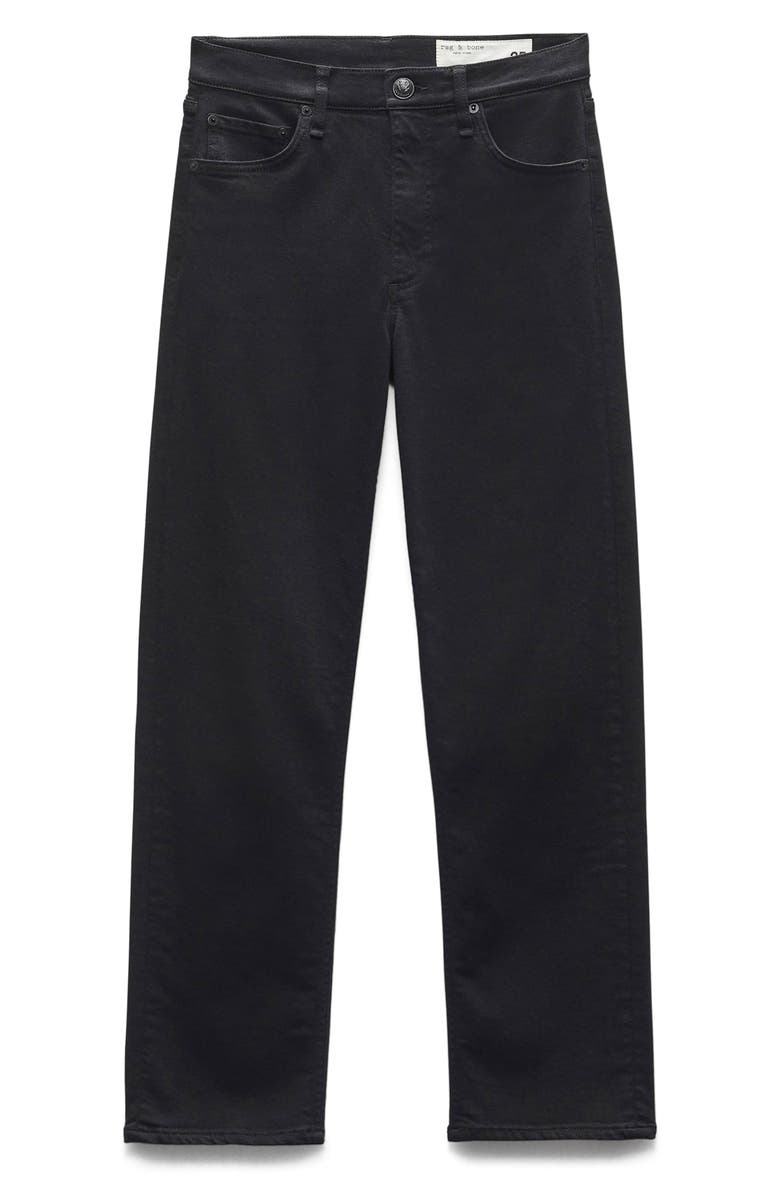 rag & bone Flexi Harlow Mid Rise Ankle Straight Leg Jeans, Alternate, color, Black