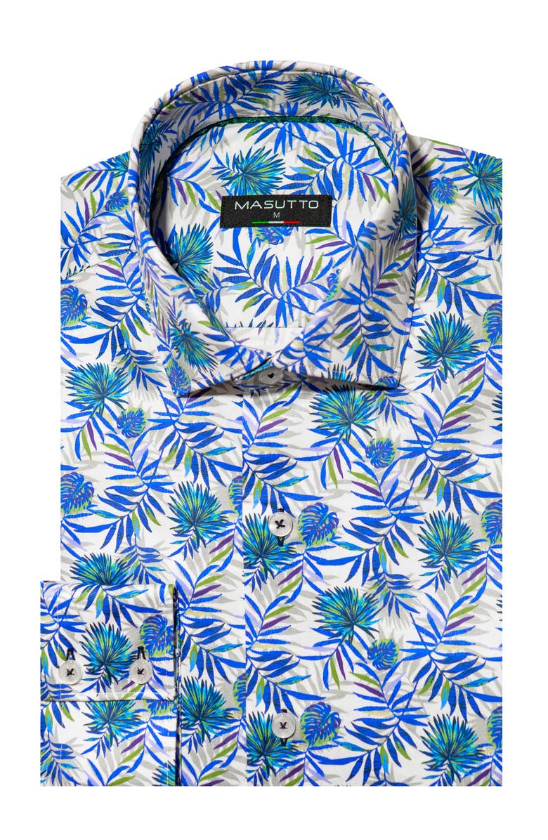 MASUTTO Bellagio Print Button-Up Long Sleeve Shirt, Main, color, Multicolor