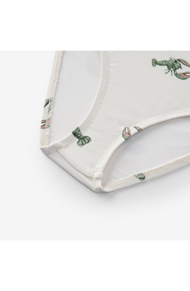 Milkbarn Ruffle Square Neck Swimsuit, Alternate, color, Mint Lobster