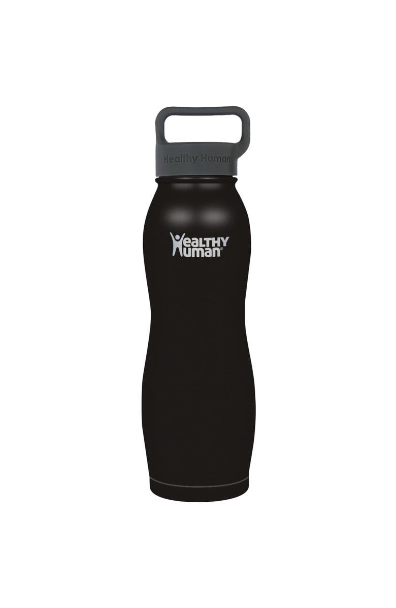 Healthy Human The Curve Water Bottle 21 oz, Main, color, Pure Black