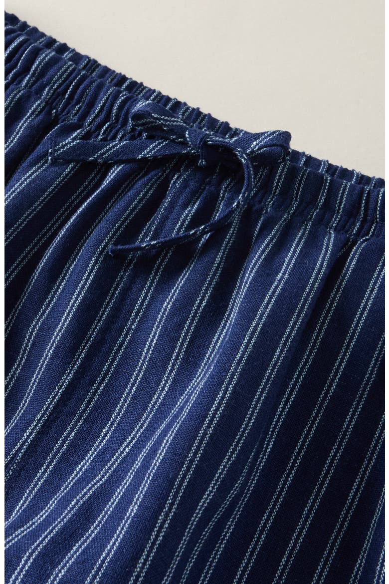 Kids' Linen Blend Drawstring Shorts, Alternate, color, NAVY MEDIEVAL JANIE STRIPE