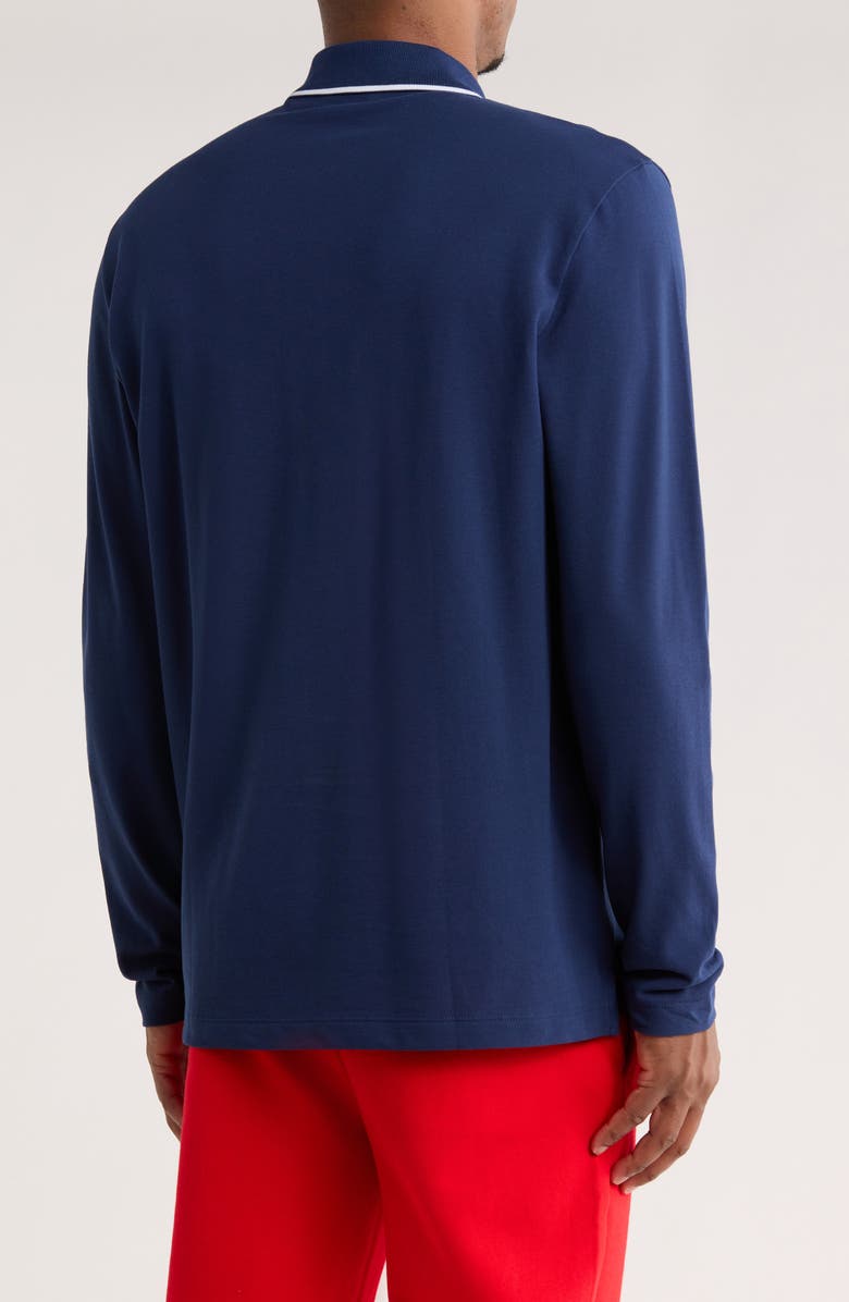 HUGO Derriko Long Sleeve Cotton Polo, Alternate, color, 