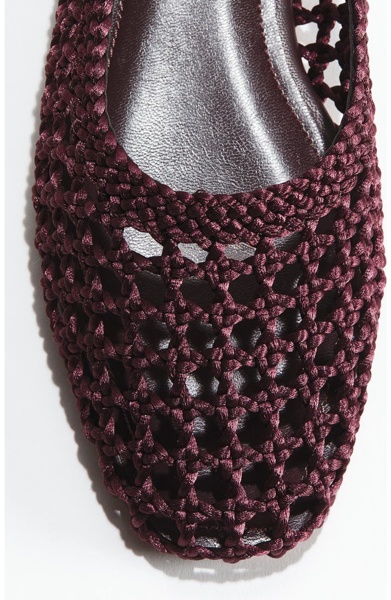 H&M Braided Ballet Pumps, Alternate, color, Dark Brown