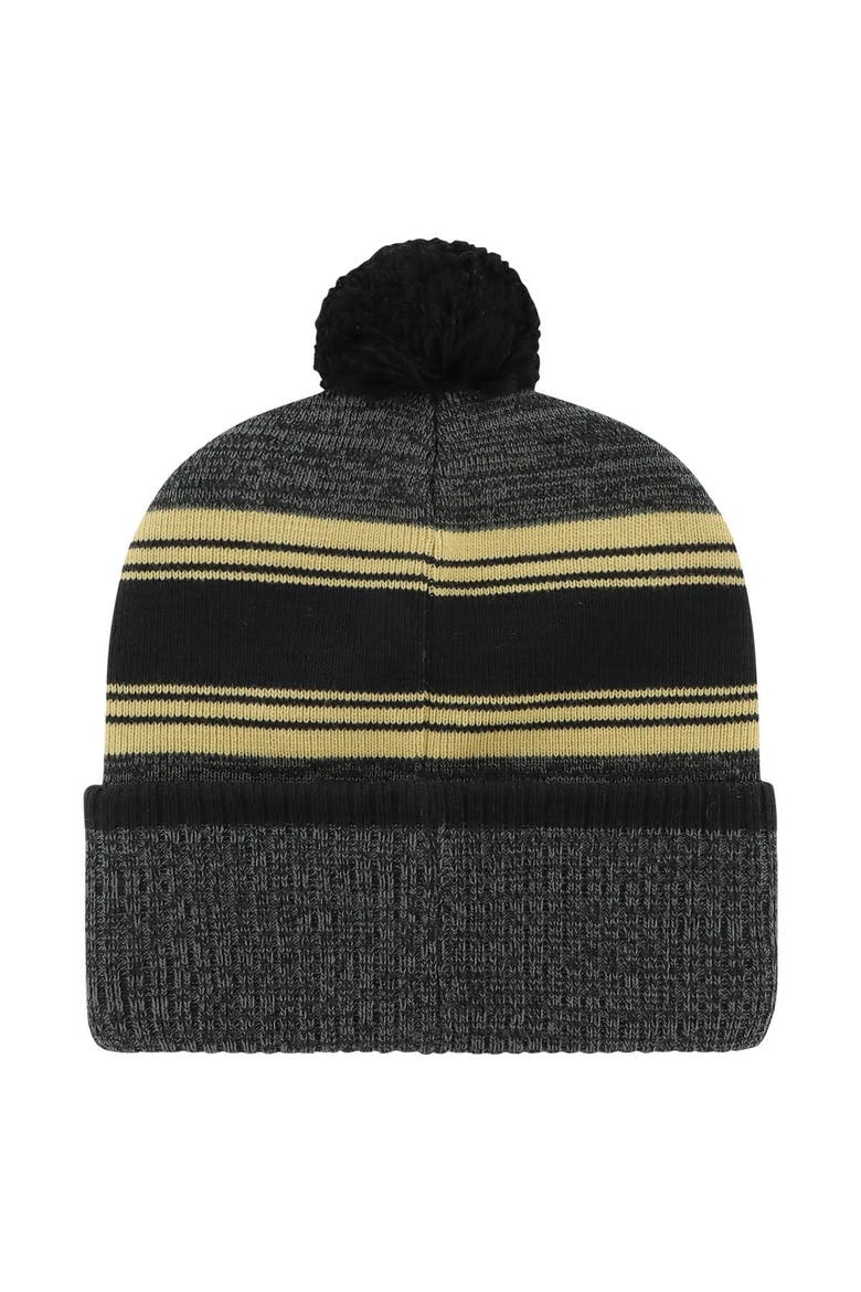 Men's '47 Black New Orleans Saints Fadeout Cuffed Knit Hat with Pom, Alternate, color, Black