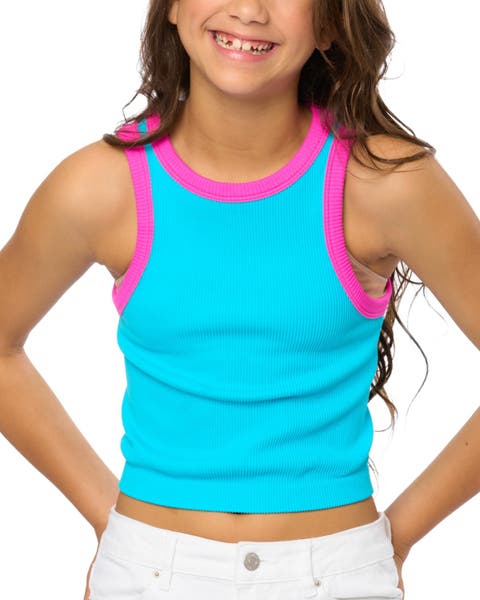 Contrast trim sleeveless top