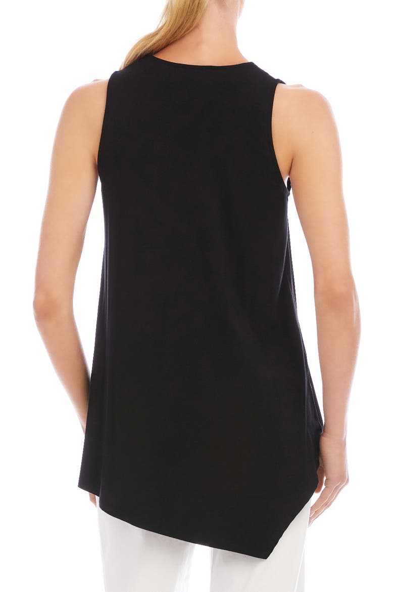 Drape Layered Asymmetric Tank, Alternate, color, BLACK