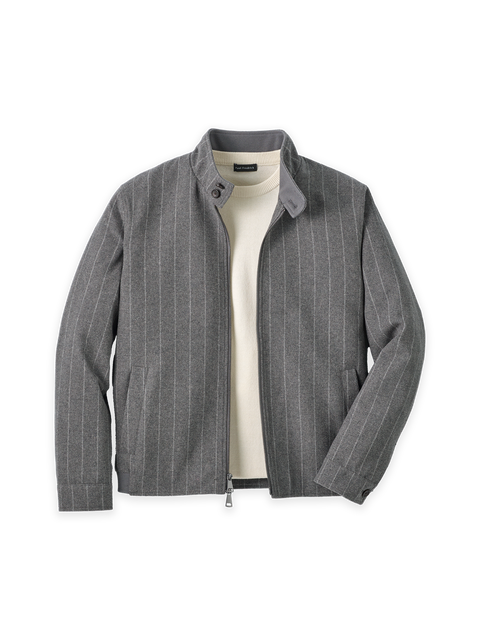 Wool Blend Bomber Jacket
