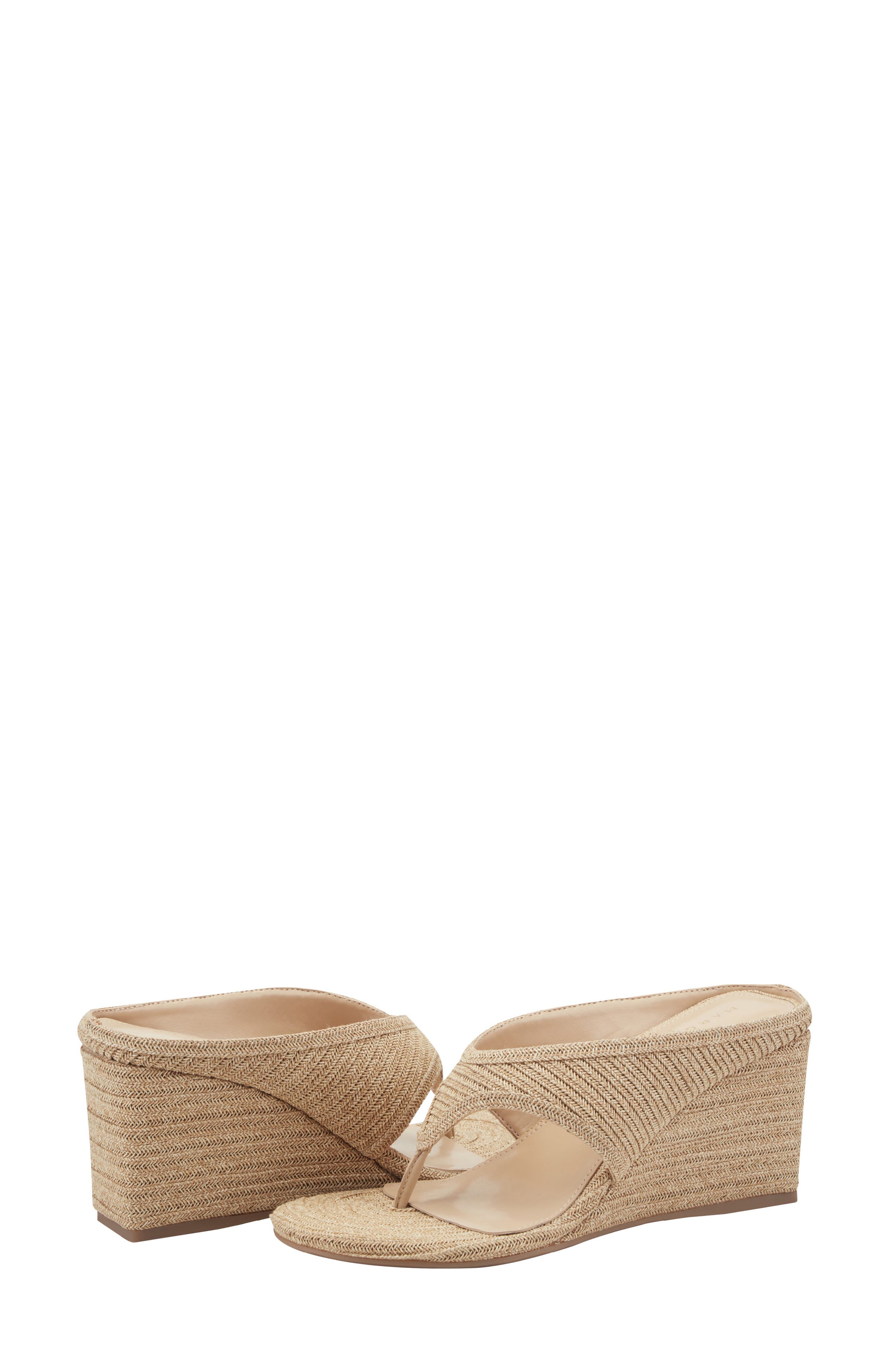 Marc Fisher LTD Udena Wedge Flip Flop, Alternate, color, Light Natural