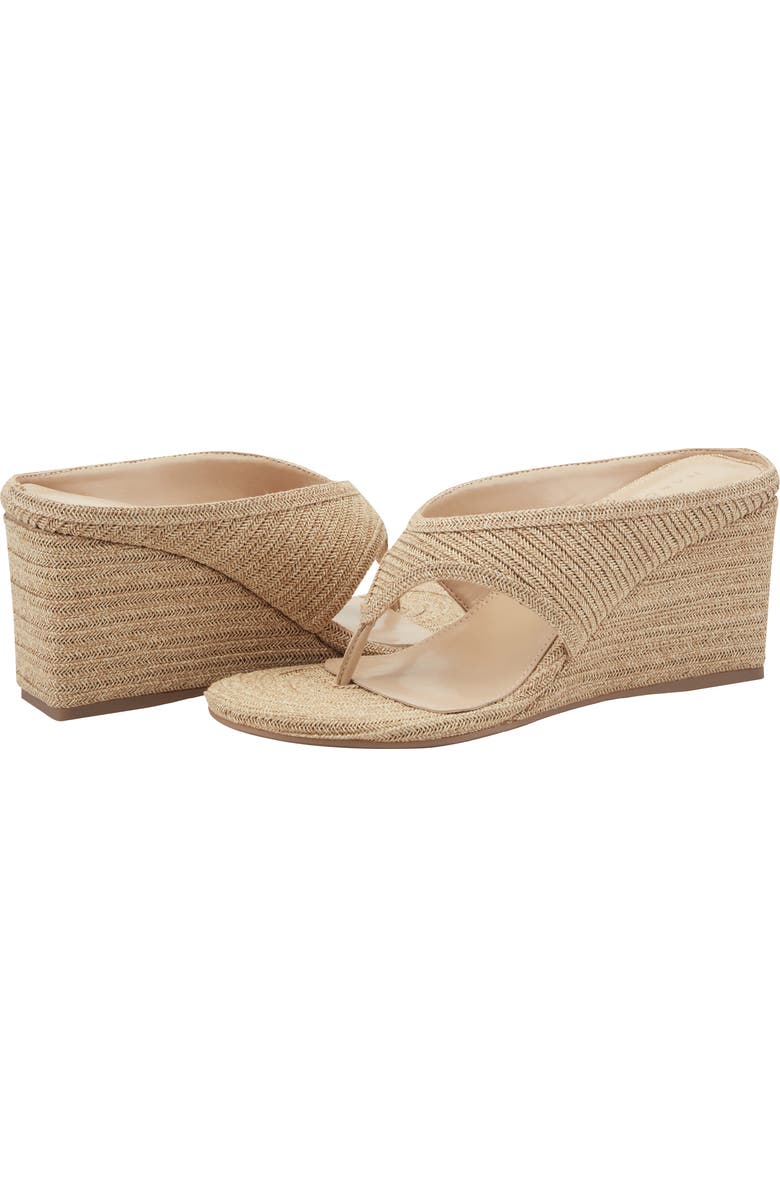 Marc Fisher LTD Udena Wedge Flip Flop, Alternate, color, Light Natural