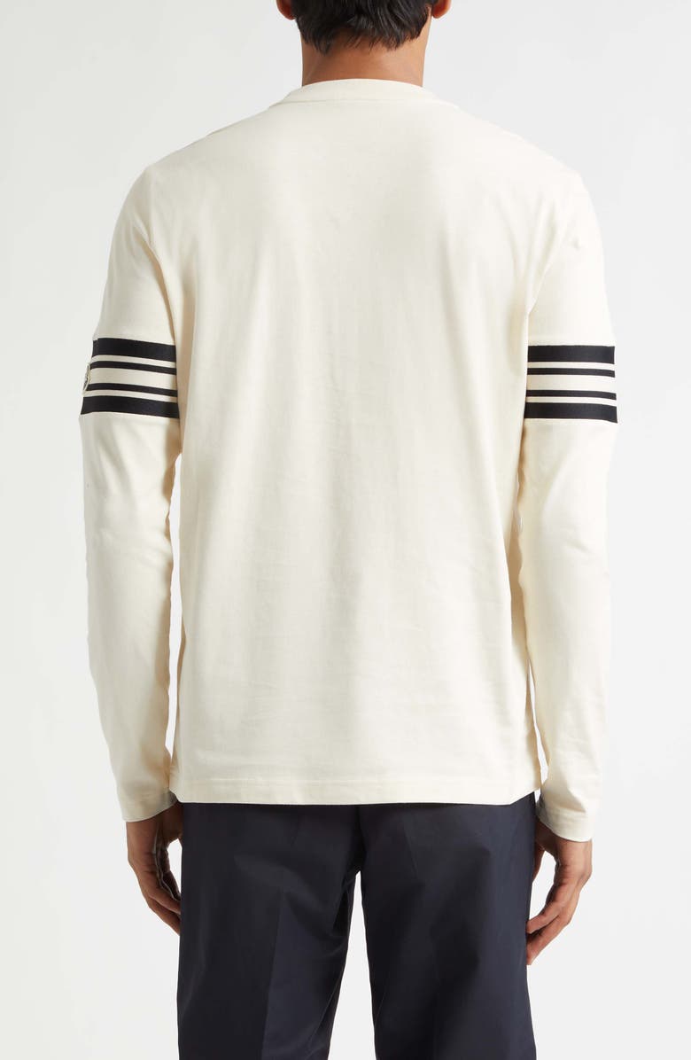 Moncler Logo Patch Long Sleeve T-Shirt, Alternate, color, Antique White