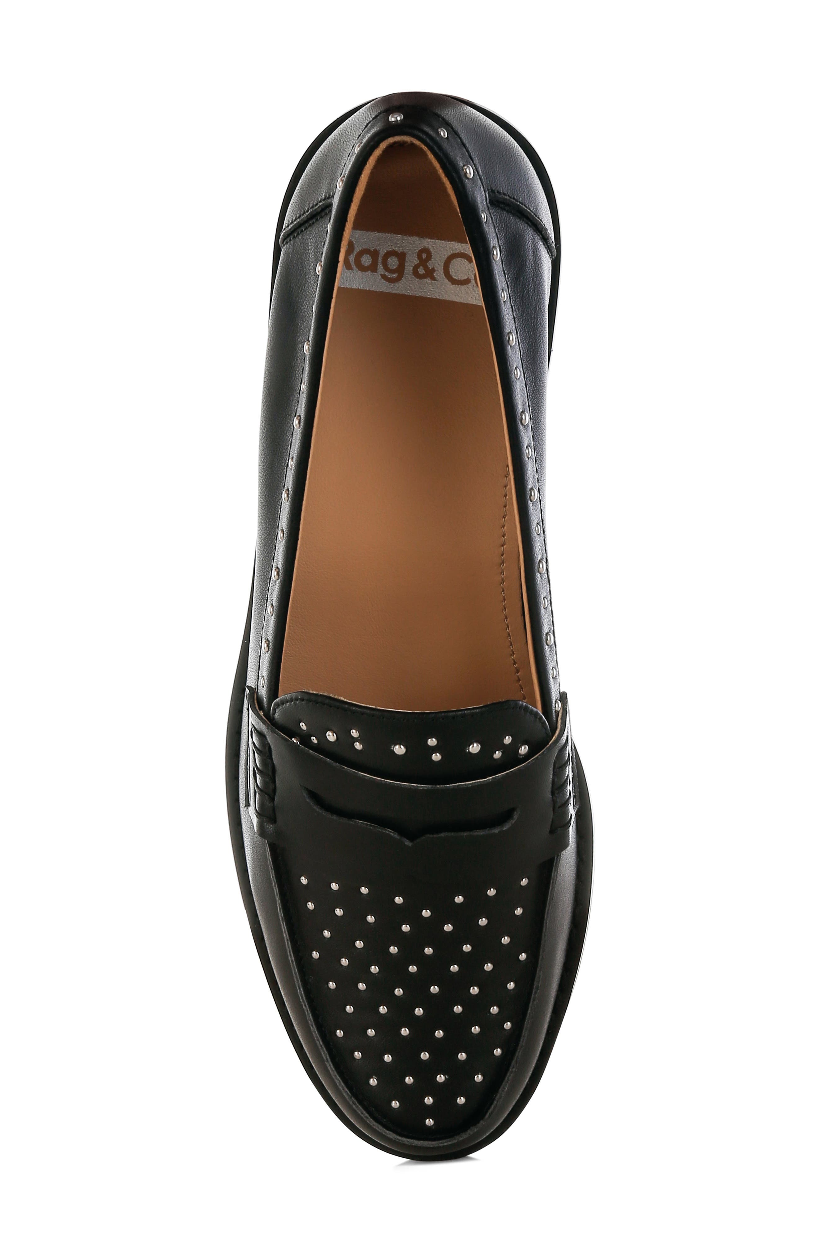 Rag & Co Raisa Penny Loafer, Alternate, color, Black