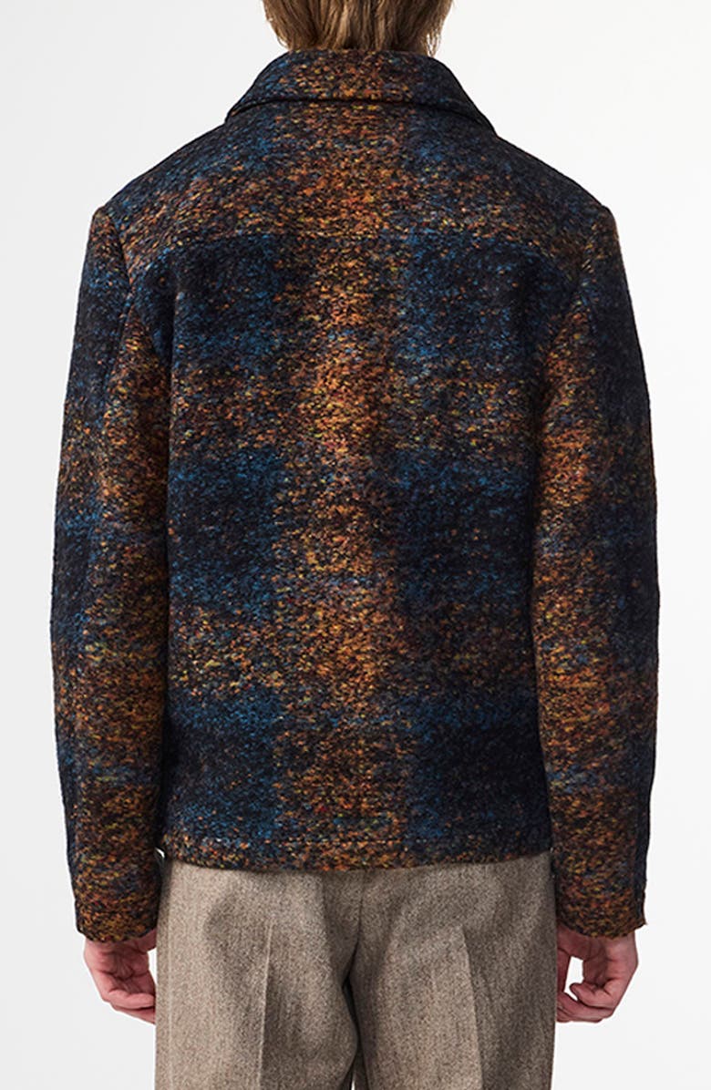 NN07 Gael 8267 Wool Blend Jacquard Shirt Jacket, Alternate, color, Blue Multi