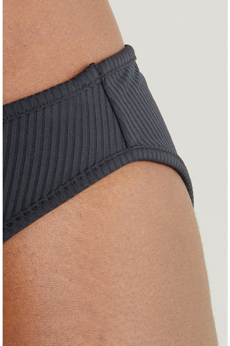 Lulu Rib Bikini Bottoms, Alternate, color, BLACK RIB