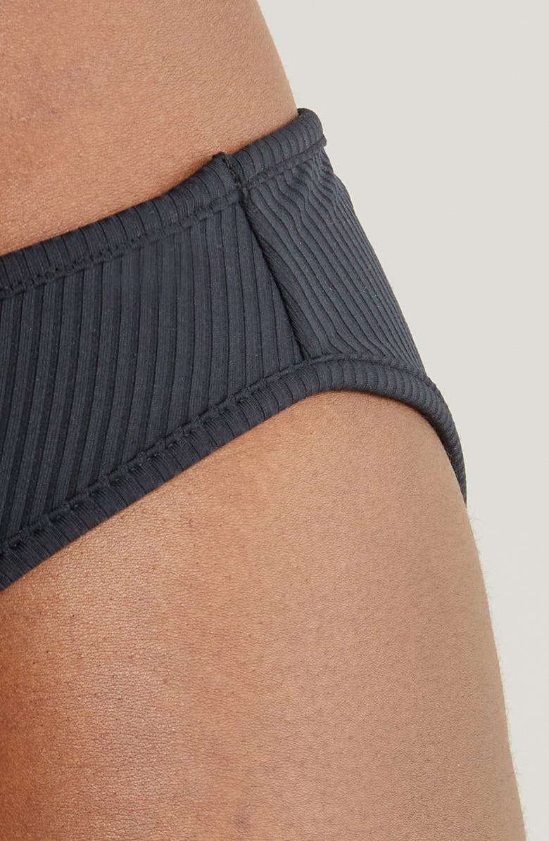MONTCE Lulu Rib Bikini Bottoms, Alternate, color, Black Rib