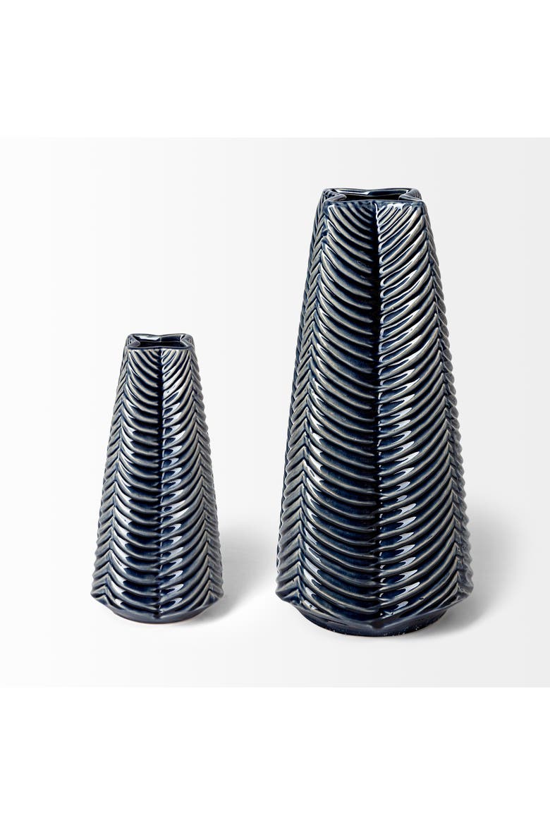 Bashir Gloss Ceramic Vase, Alternate, color, Blue
