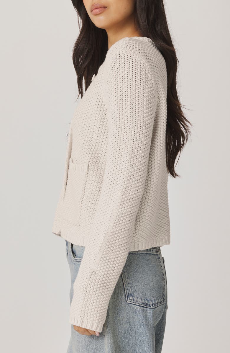 Splendid Angela Chunky Cotton Blend Cardigan, Alternate, color, Oak Brown