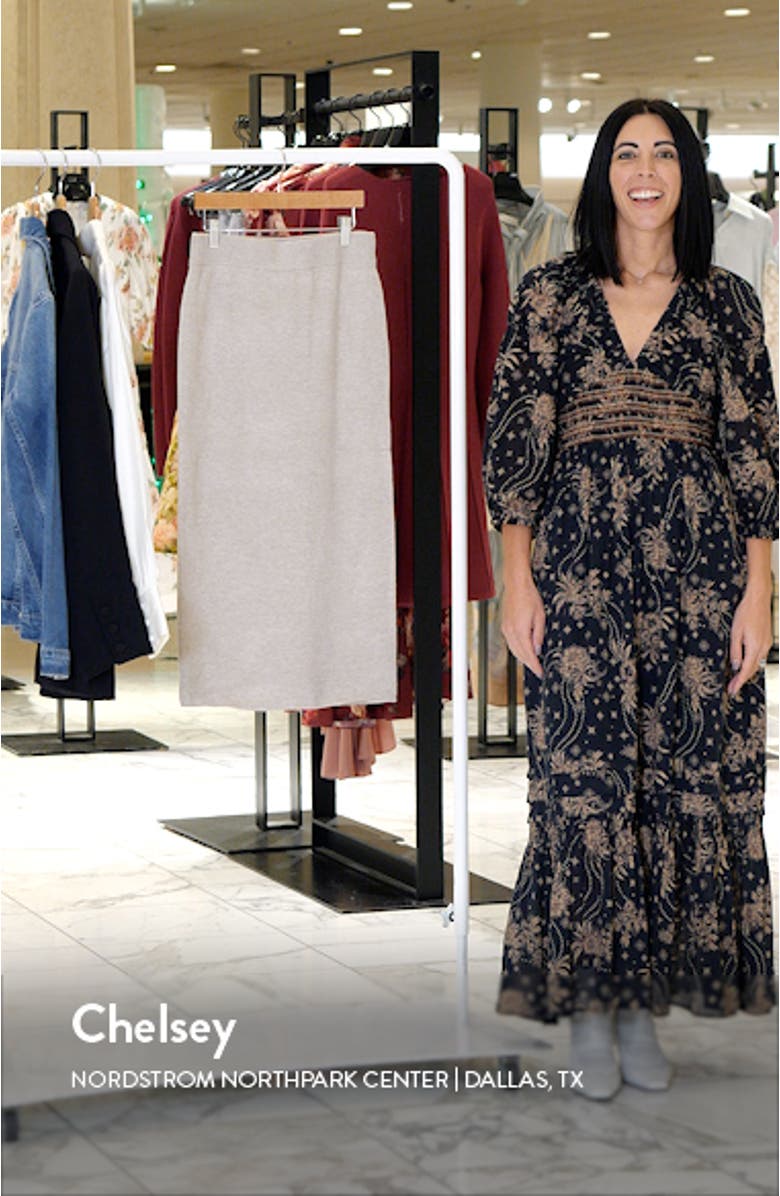 Rib Midi Sweater Skirt, sales video thumbnail