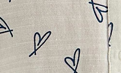 Lucky Brand Heart Print Button-up Shirt In Multi