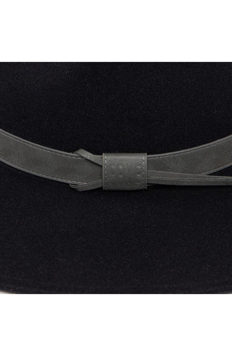 San Diego Hat Faux Felt Fedora Hat, Alternate, color, Black