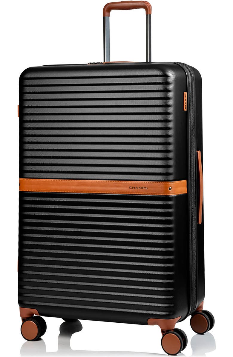 CHAMPS Vintage II 28-Inch Hardside Spinner Packing Case, Alternate, color, Black