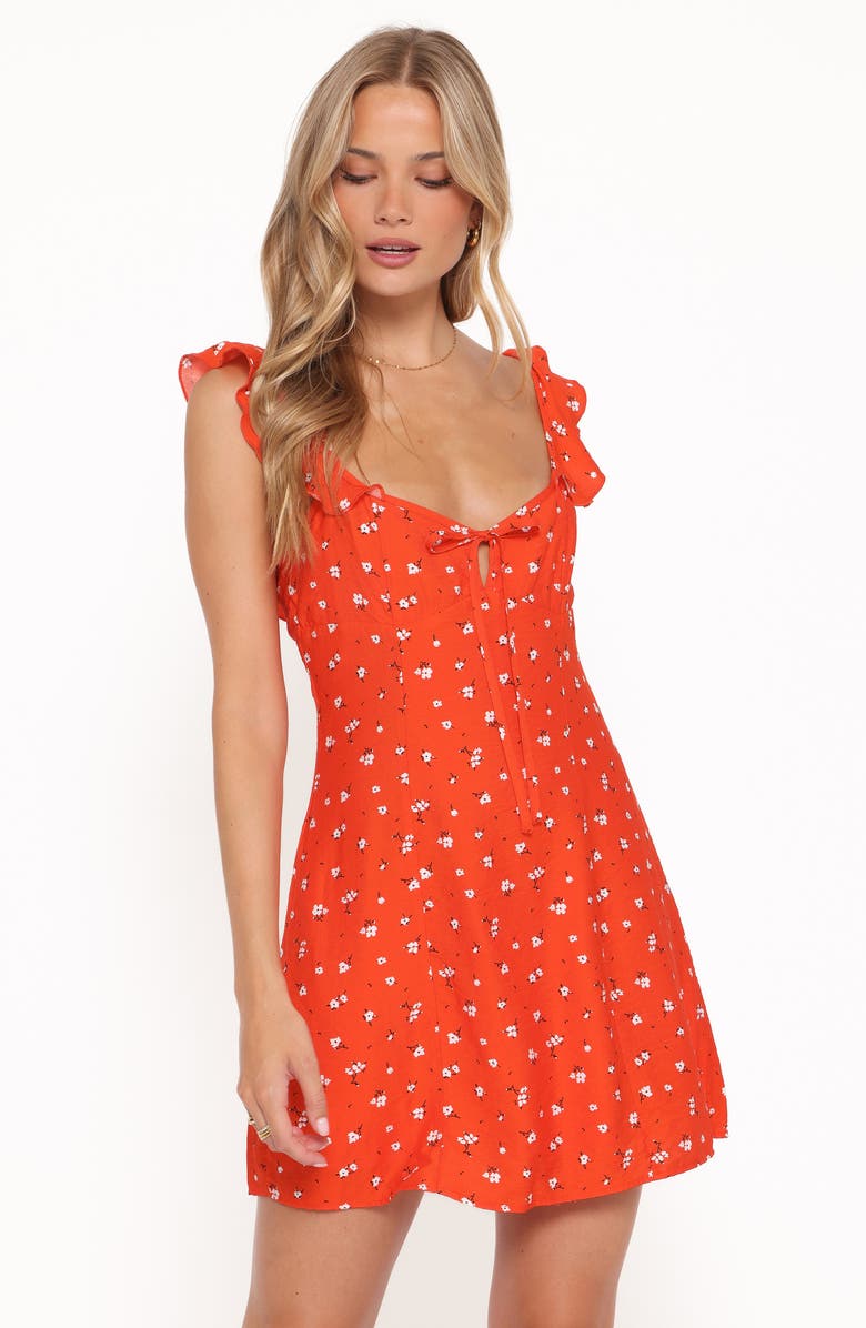 Petal & Pup Lacey Floral Print Minidress, Alternate, color,