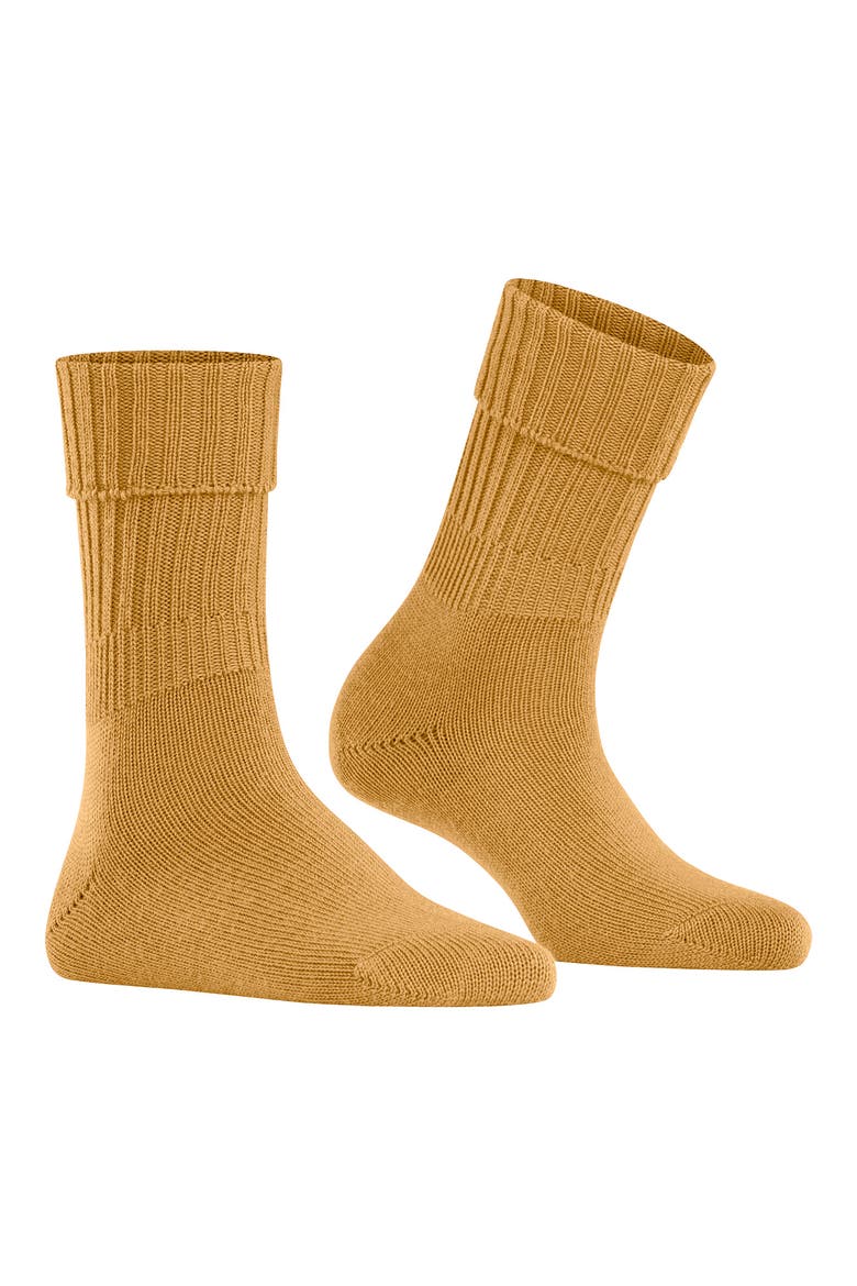 Striggings Rib Cuff Socks, Main, color, MARIGOLD