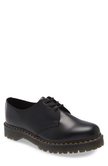 Dr. Martens Gender Inclusive Plain Toe Derby In Black Leather