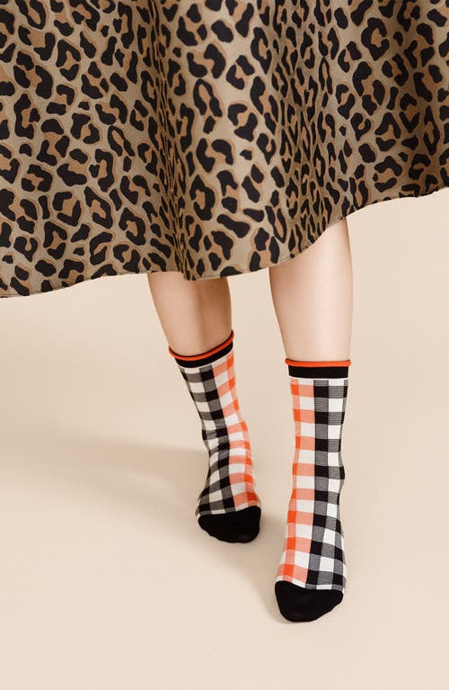 HANSEL FROM BASEL HANSEL FROM BASEL COLORBLOCK GINGHAM CREW SOCKS 