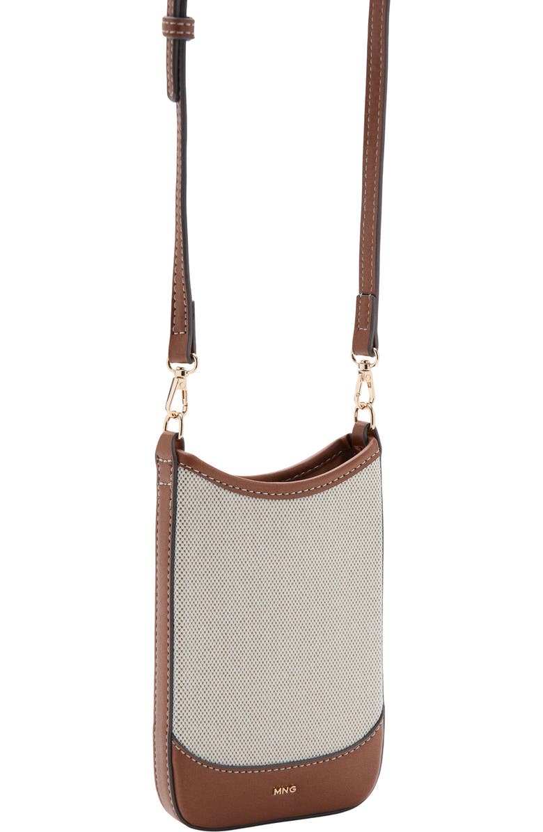 MANGO Phone Crossbody Bag, Alternate, color, Beige