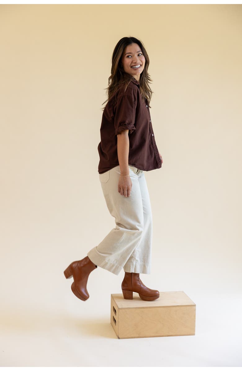 Fortress Charli Platform Clog Boot, Alternate, color, Whiskey