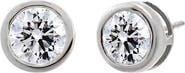 BY ADINA EDEN Lab Grown Diamond Solitaire Bezel Stud Earring 14K