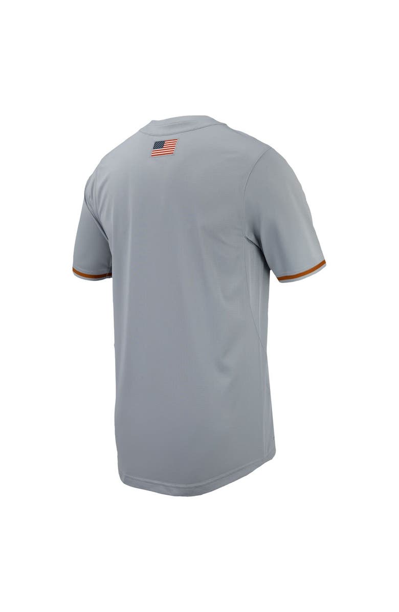 Nike Men's Nike Gray Texas Longhorns Replica Full-Button Baseball Jersey, Alternate, color,
