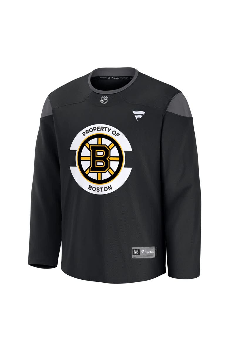FANATICS Men's Fanatics Black Boston Bruins Team Practice Jersey, Alternate, color,