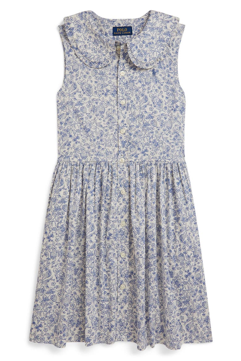 Kids' Floral Sleeveless Dress, Main, color, STRAWBERRY GARDEN