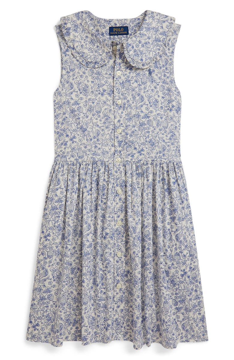 Polo Ralph Lauren Kids' Floral Sleeveless Dress, Main, color, Strawberry Garden