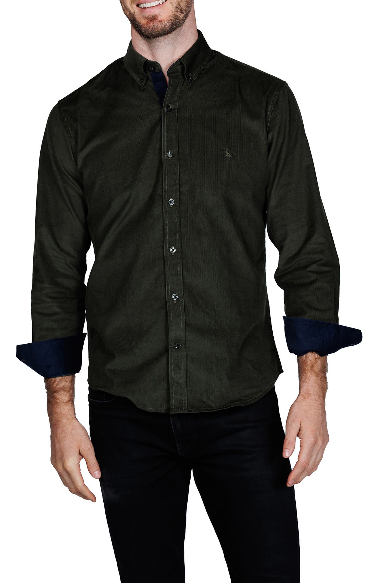 TailorByrd Corduroy Button-Up Shirt