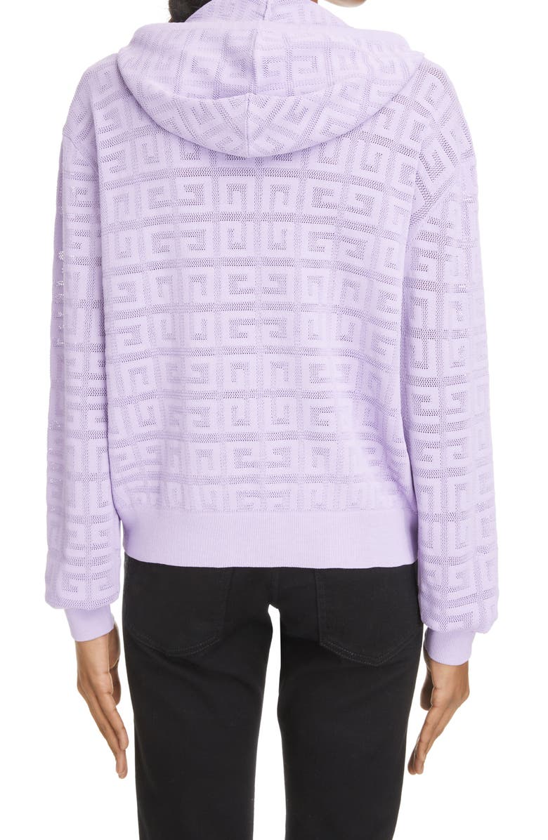 Givenchy 4G Logo Front Zip Hoodie, Alternate, color, 