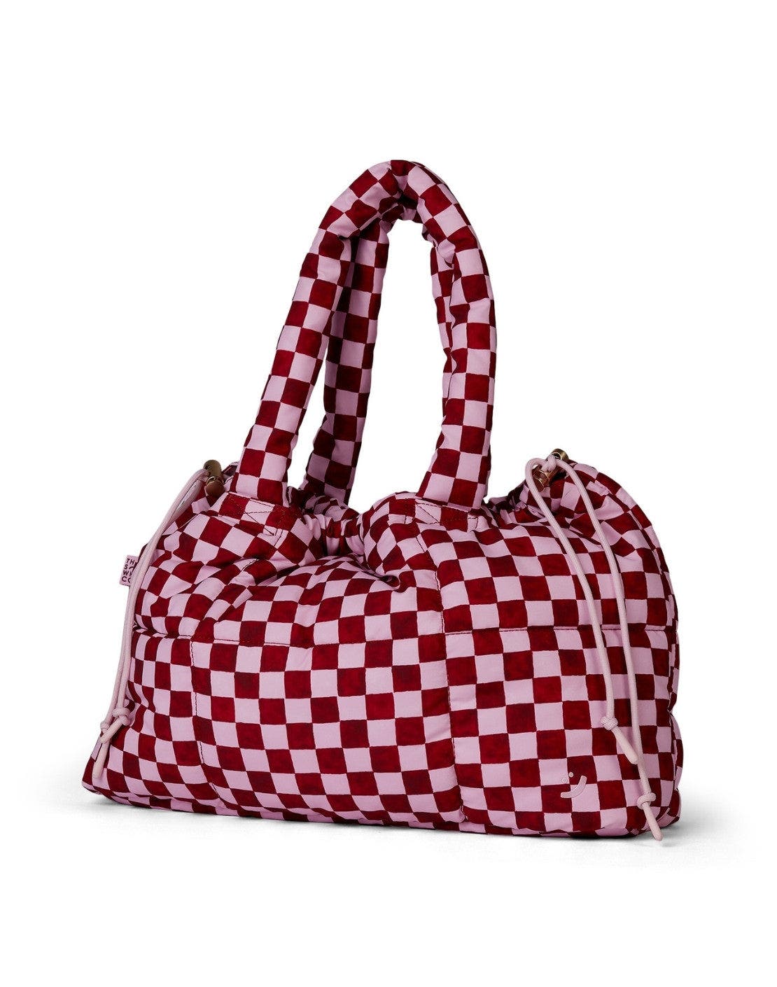 The Somewhere Co Crimson Haze Marshmallow Midi Tote Bag, Alternate, color, 