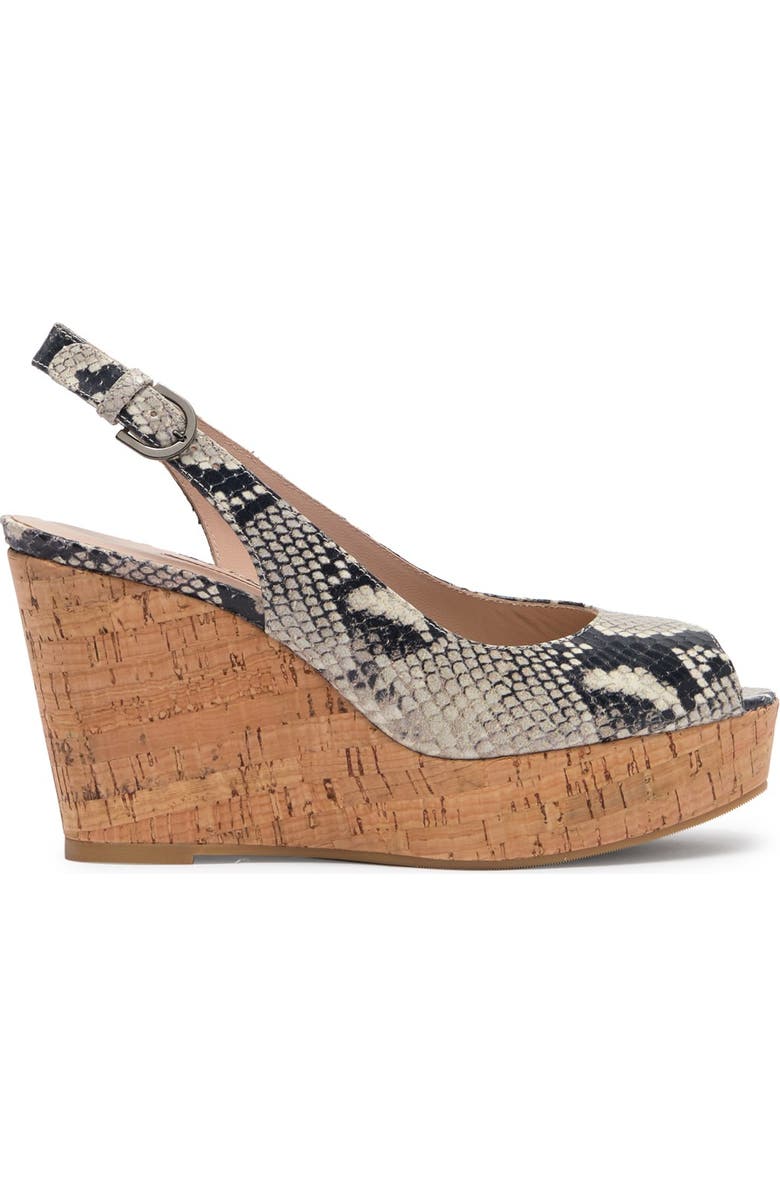 Stuart Weitzman Jean Leather Wedge Sandal, Alternate, color,