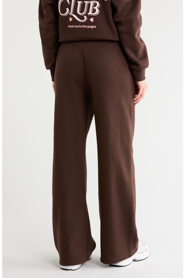 Fleece Wide Leg Pants, Alternate, color, BROWN COFFEE